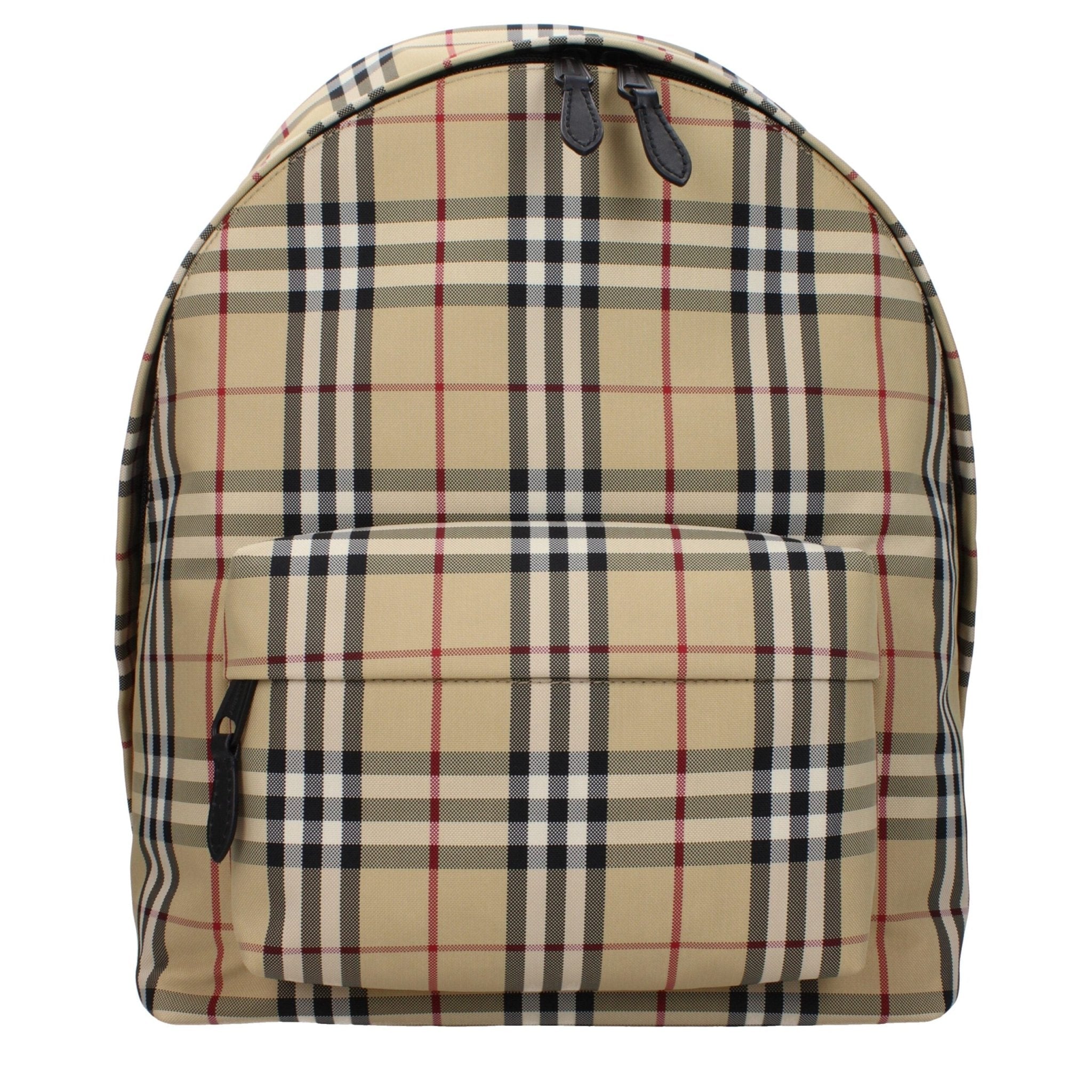 Beige Fabric Backpack - TIZZIL