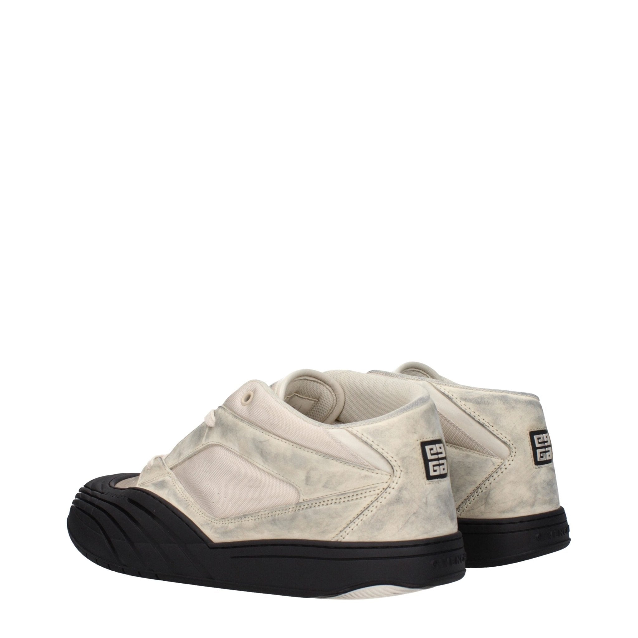 Beige Fabric Chunky Sneakers - TIZZIL