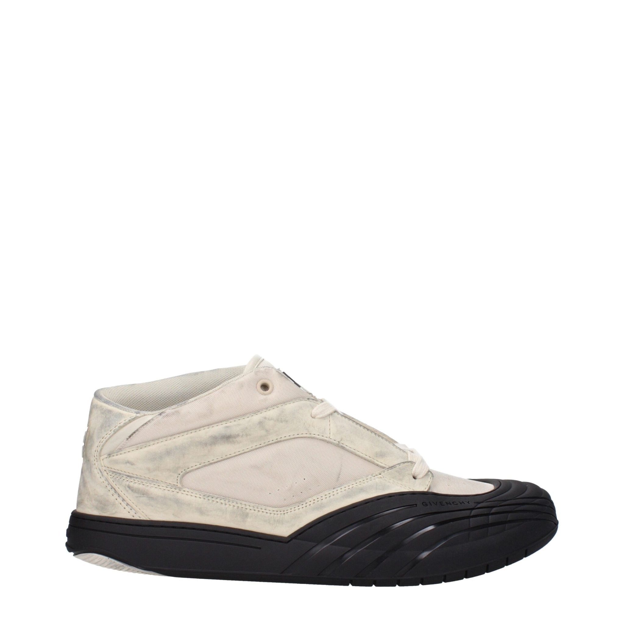 Beige Fabric Chunky Sneakers - TIZZIL