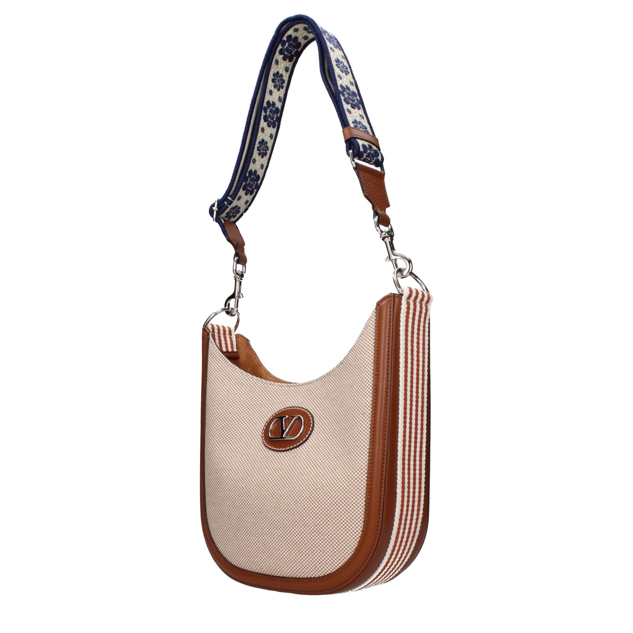 Beige Fabric Crossbody Bag - TIZZIL