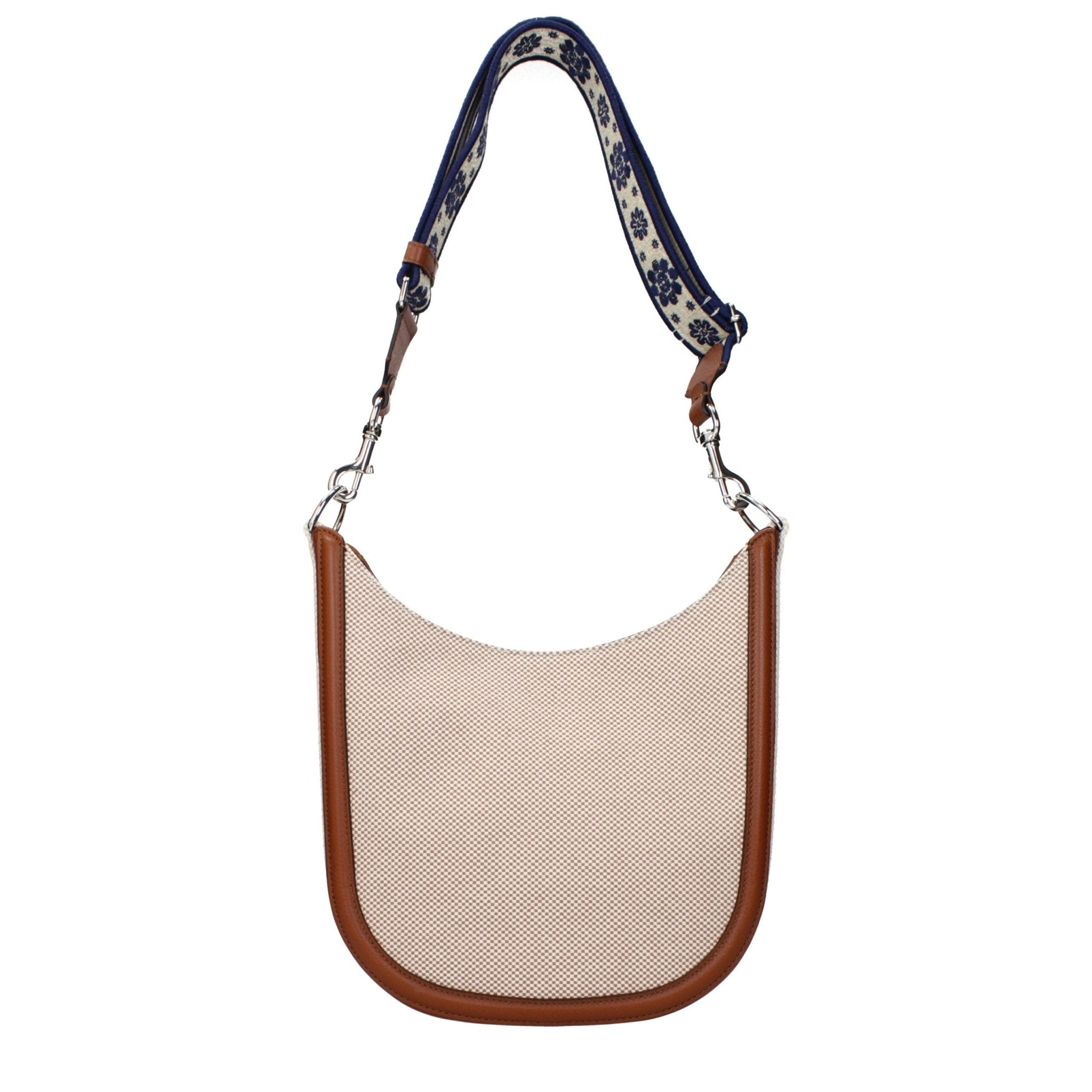 Beige Fabric Crossbody Bag - TIZZIL
