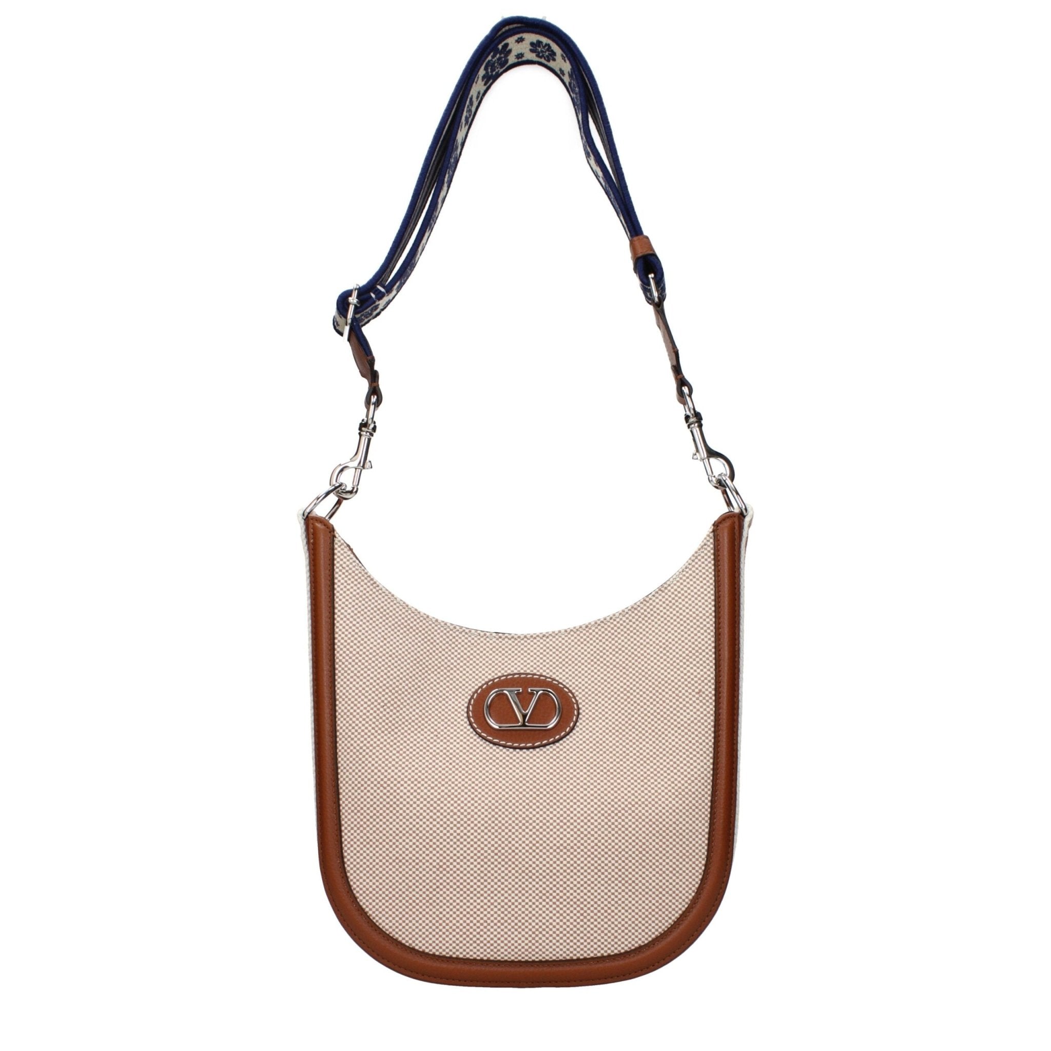 Beige Fabric Crossbody Bag - TIZZIL
