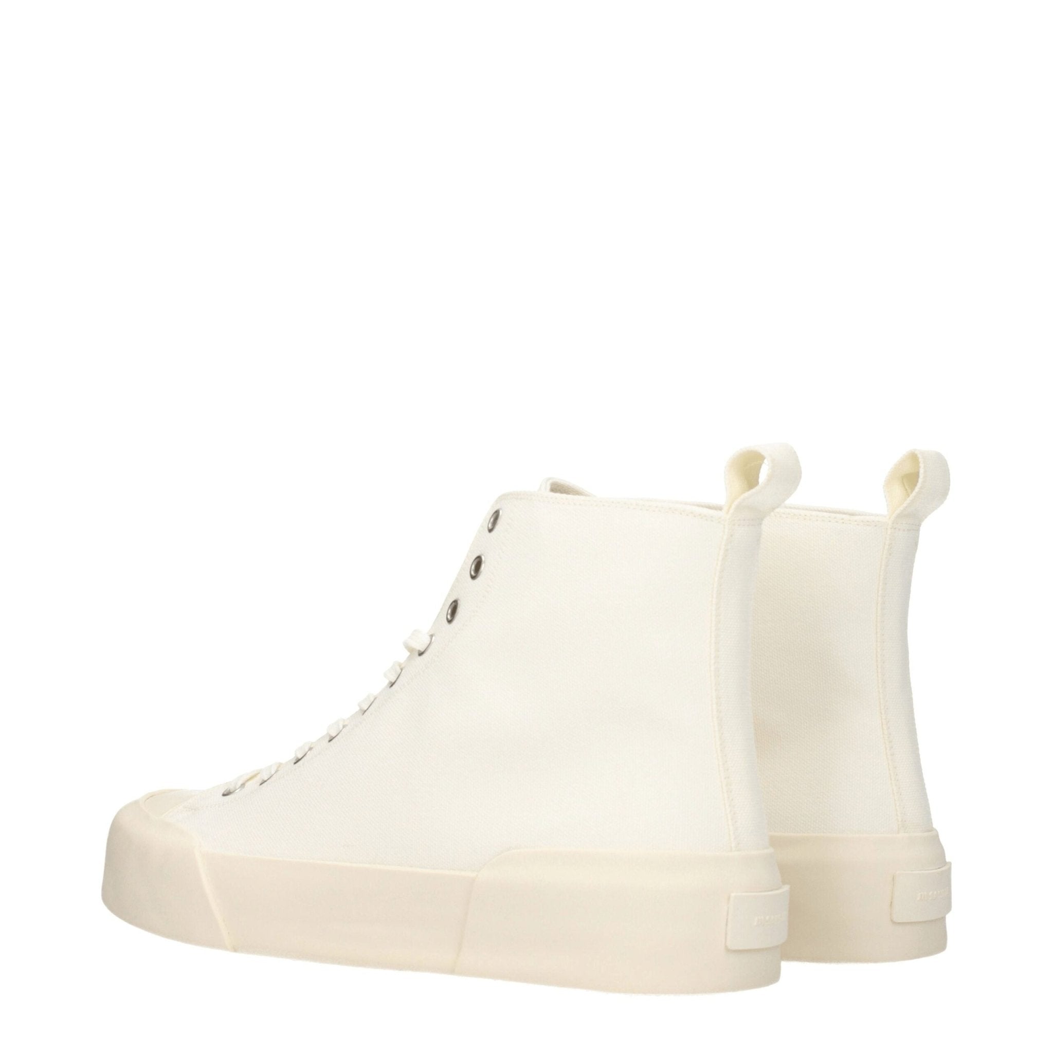Beige Fabric High Top Sneakers - TIZZIL