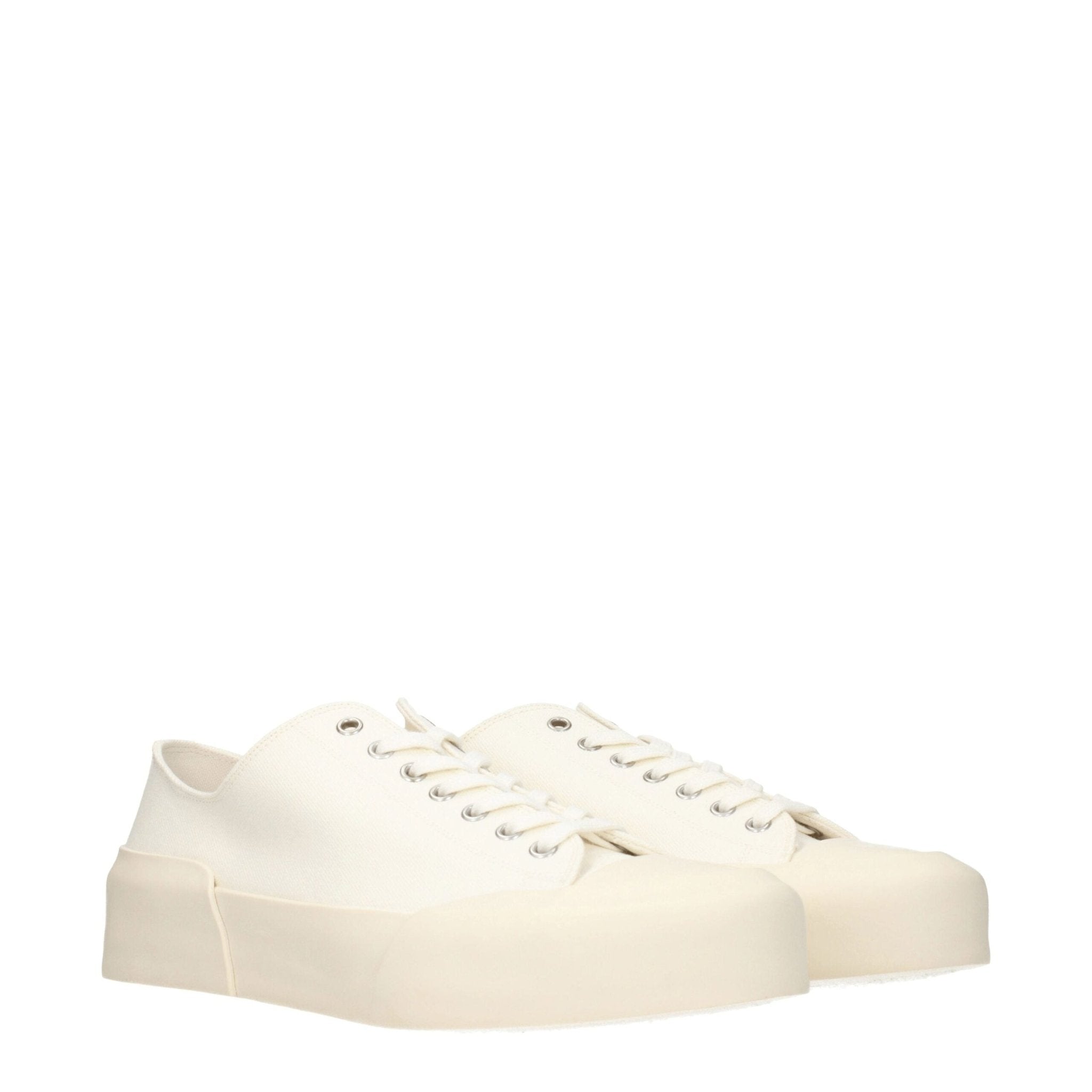 Beige Fabric Low Top Sneakers - TIZZIL