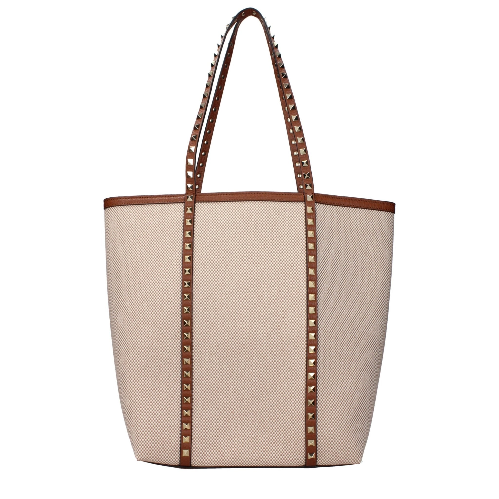 Beige Fabric Shoulder Bag - TIZZIL