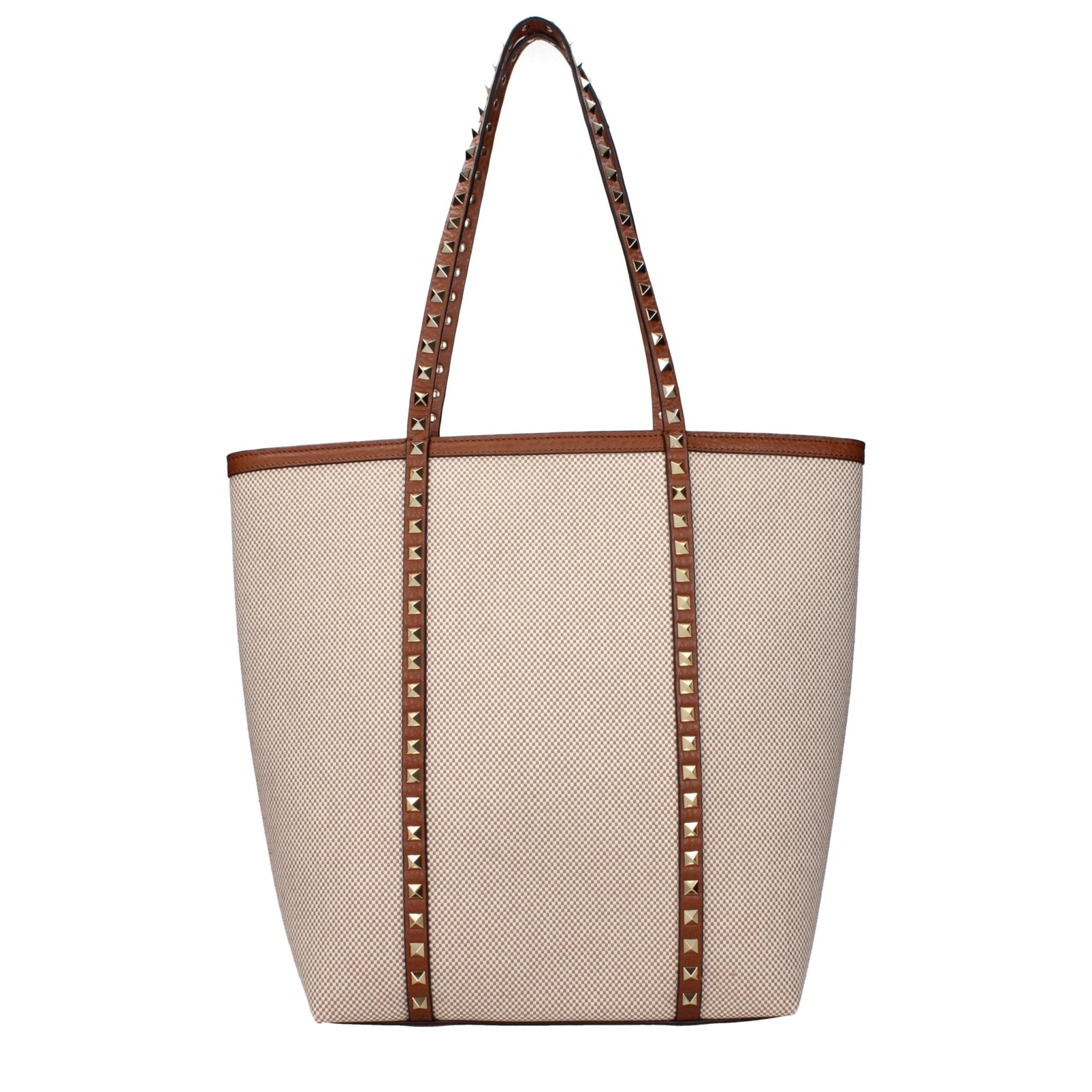Beige Fabric Shoulder Bag - TIZZIL