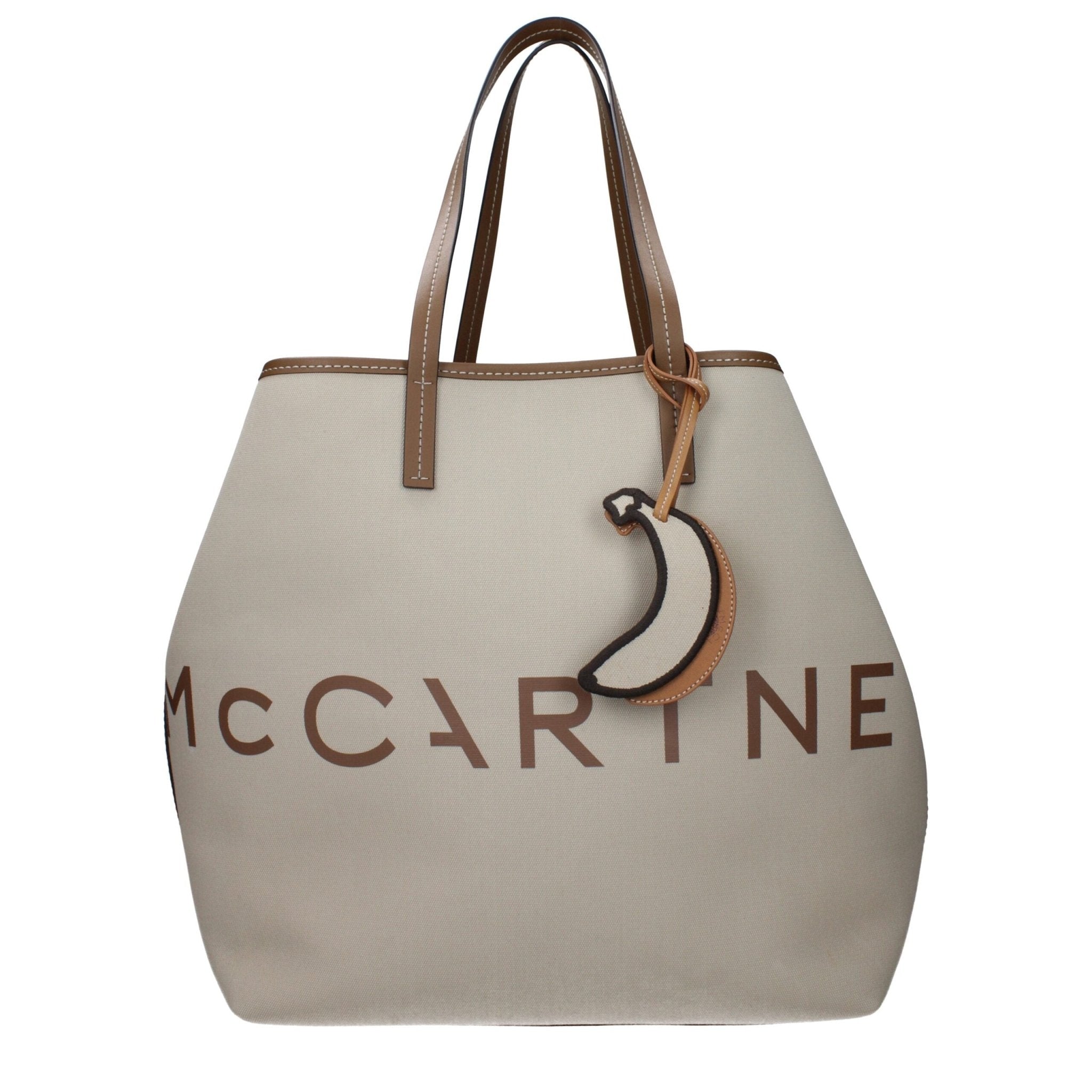 Beige Fabric Shoulder Bag - TIZZIL