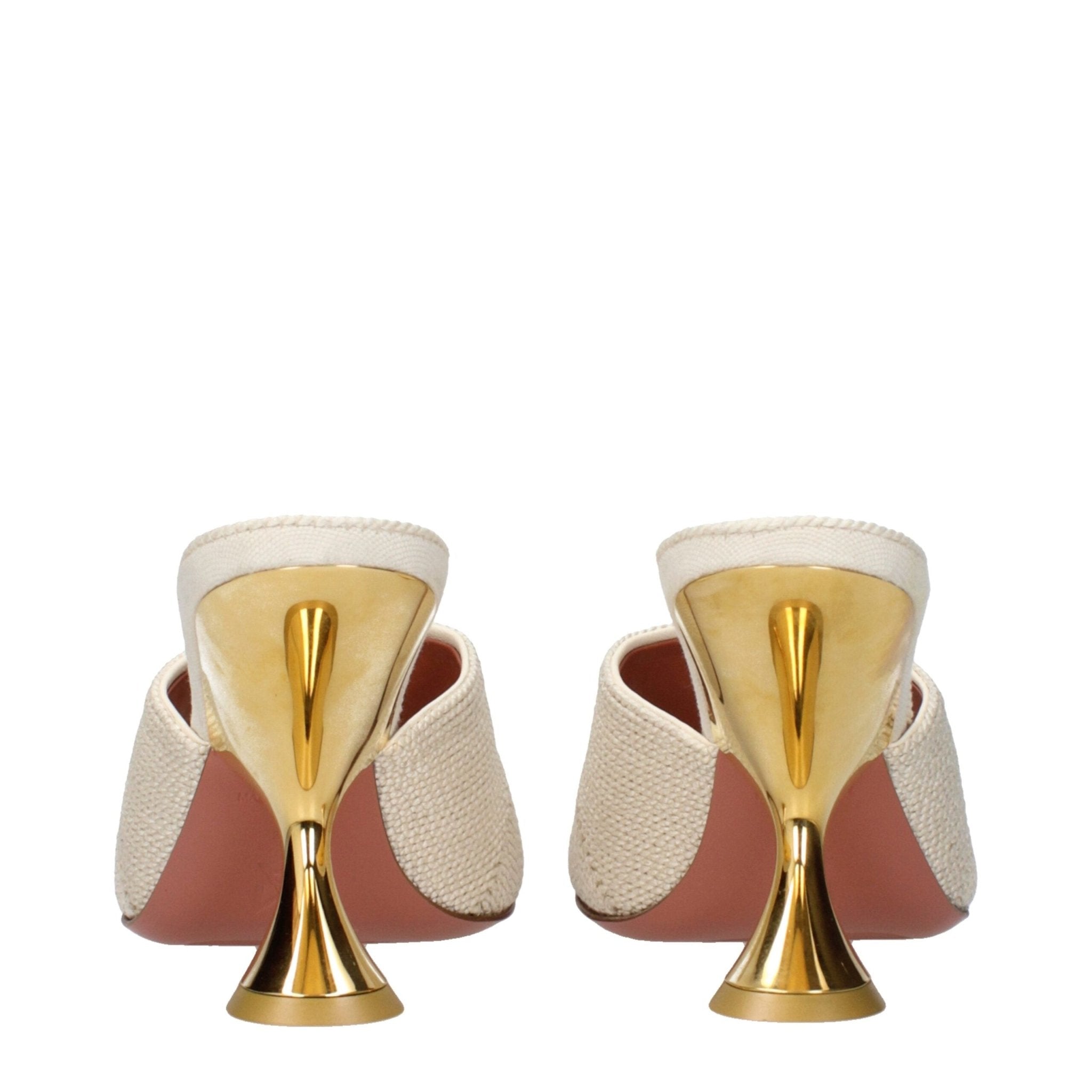 Beige Fabric Slippers - TIZZIL