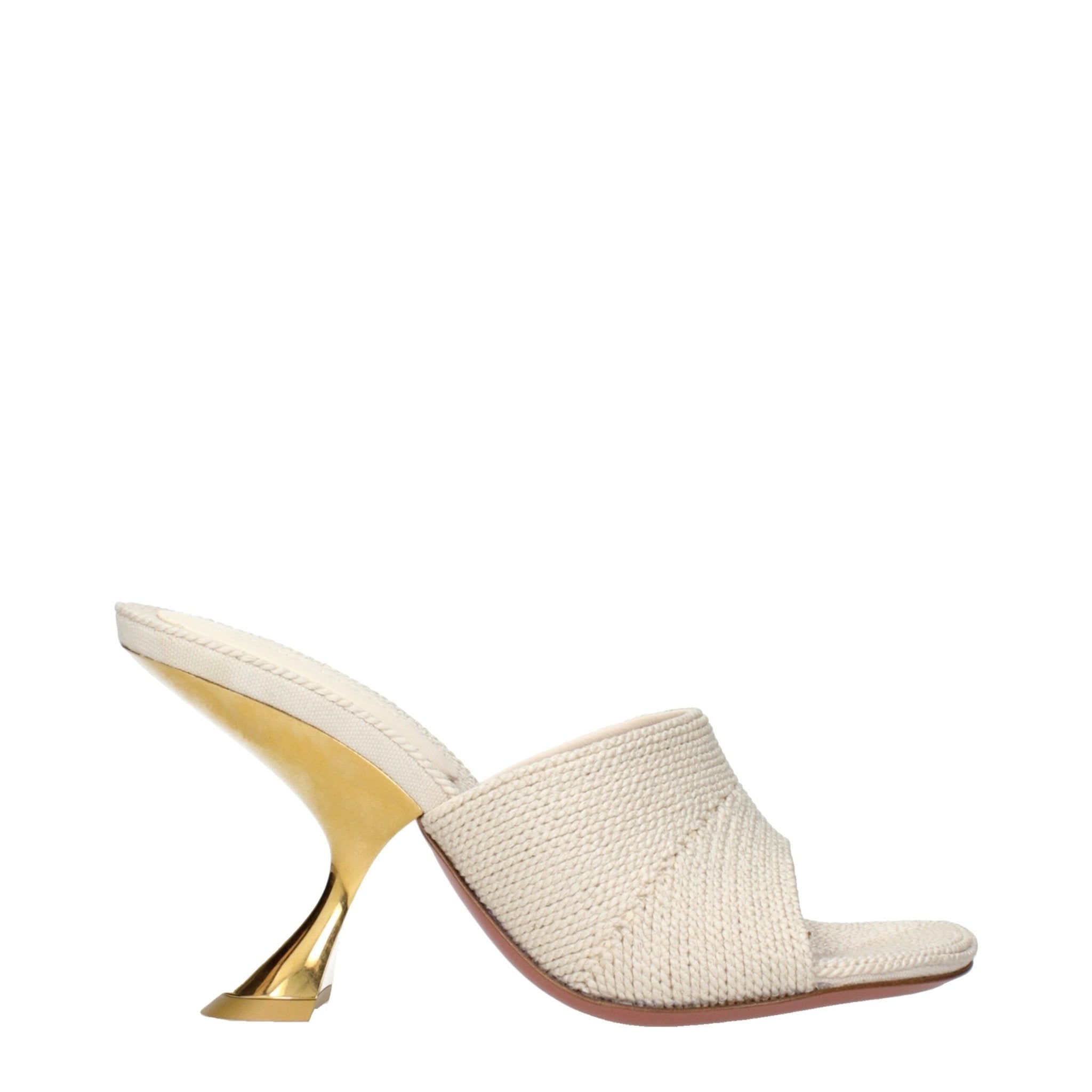 Beige Fabric Slippers - TIZZIL