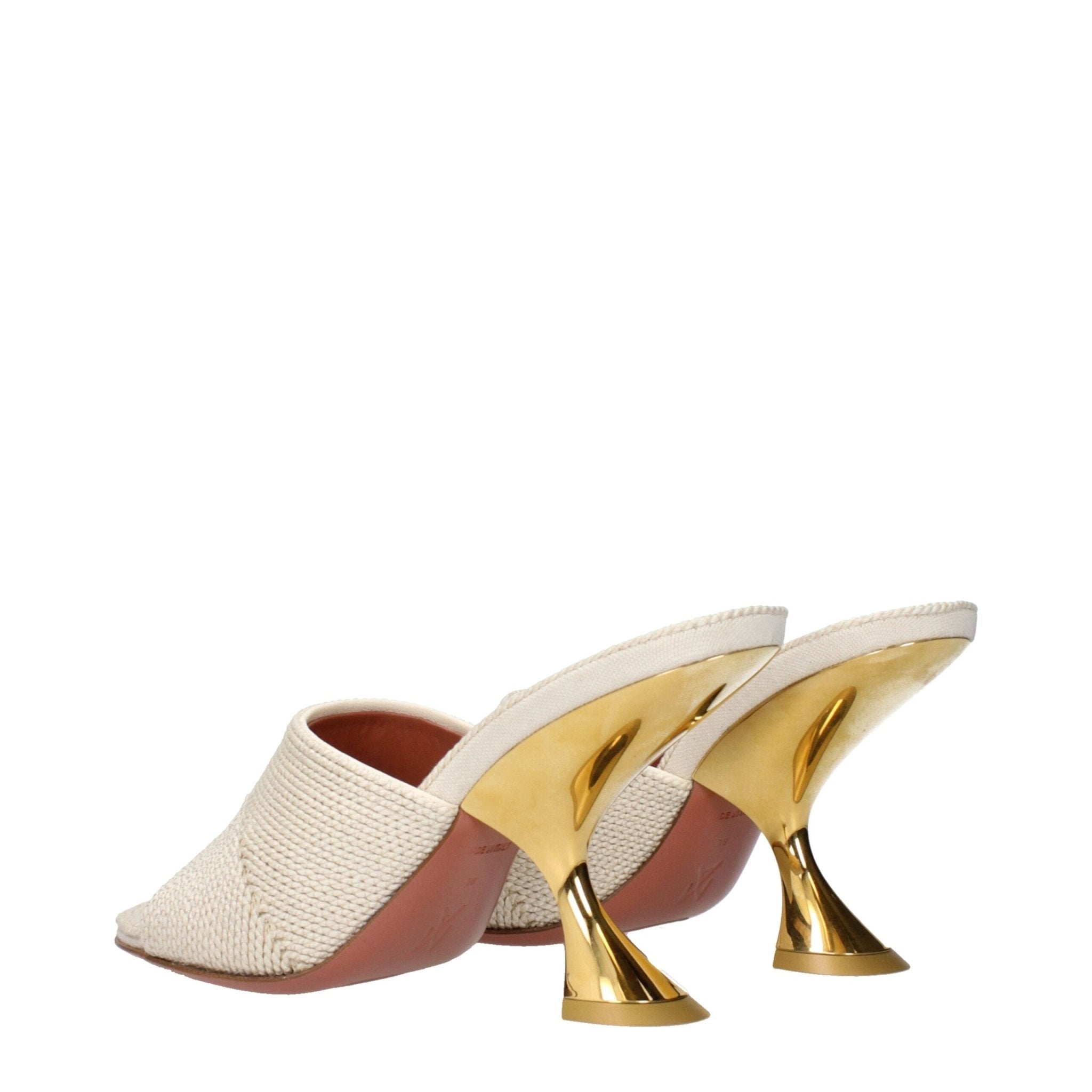 Beige Fabric Slippers - TIZZIL