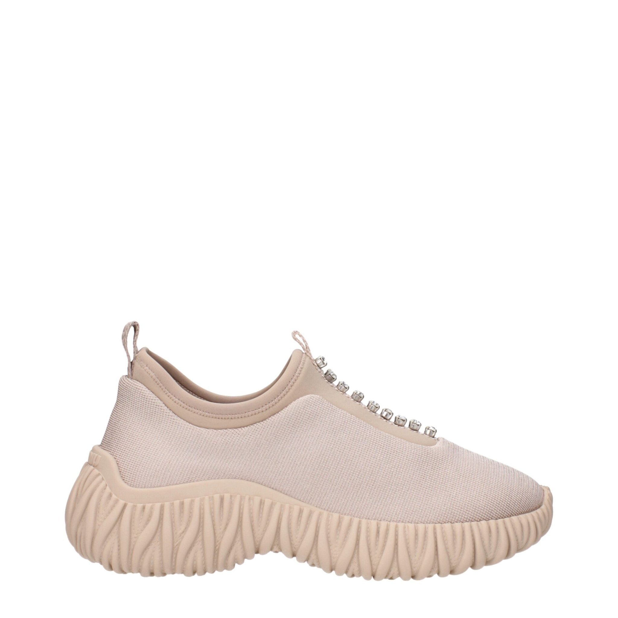 Beige Fabric Sneakers - TIZZIL