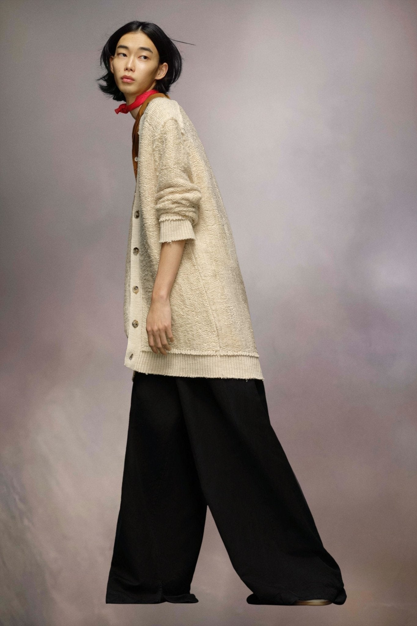 Beige Fibres Cardigan - TIZZIL