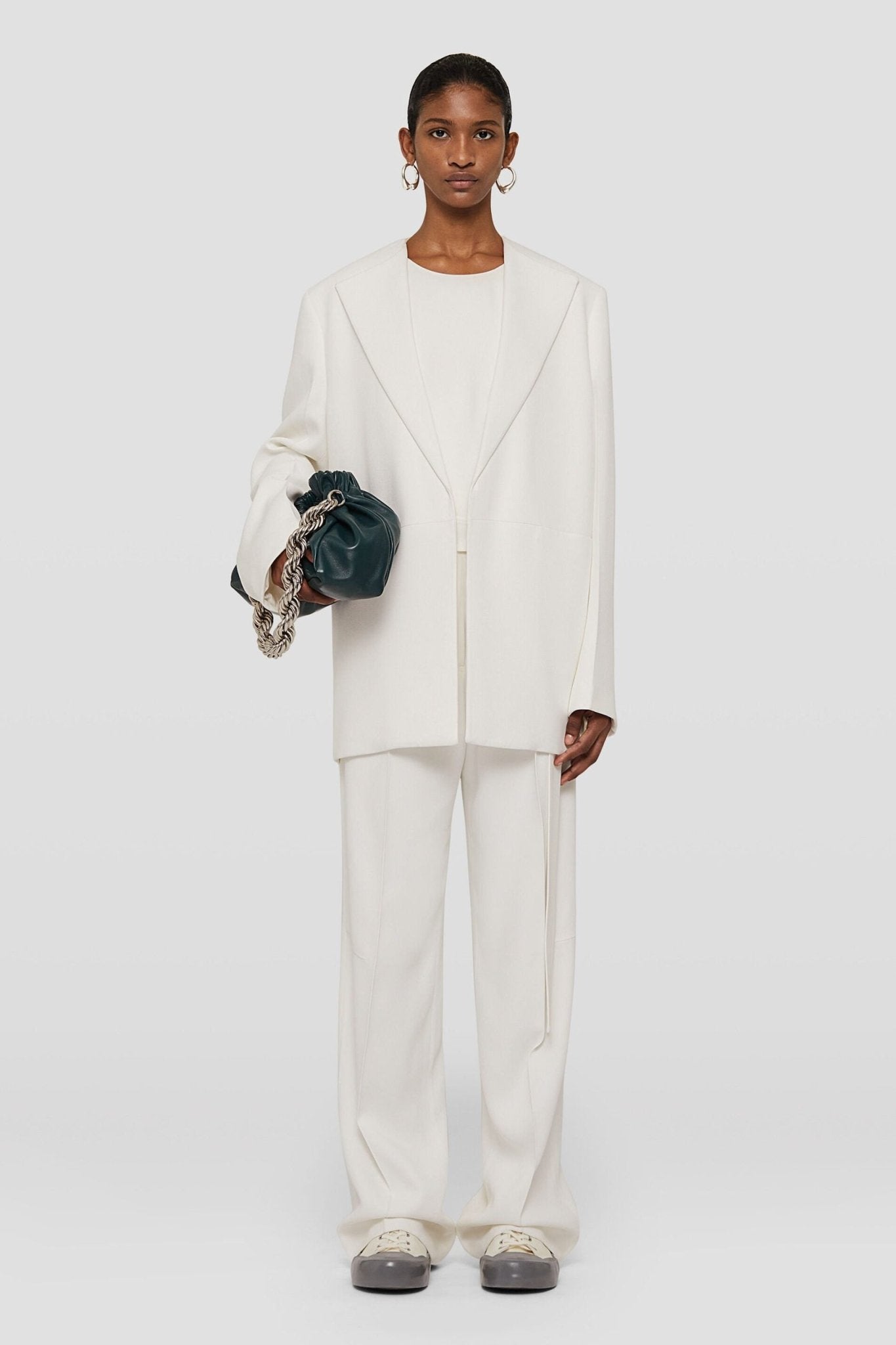 Beige Fibres Dress Pants - TIZZIL