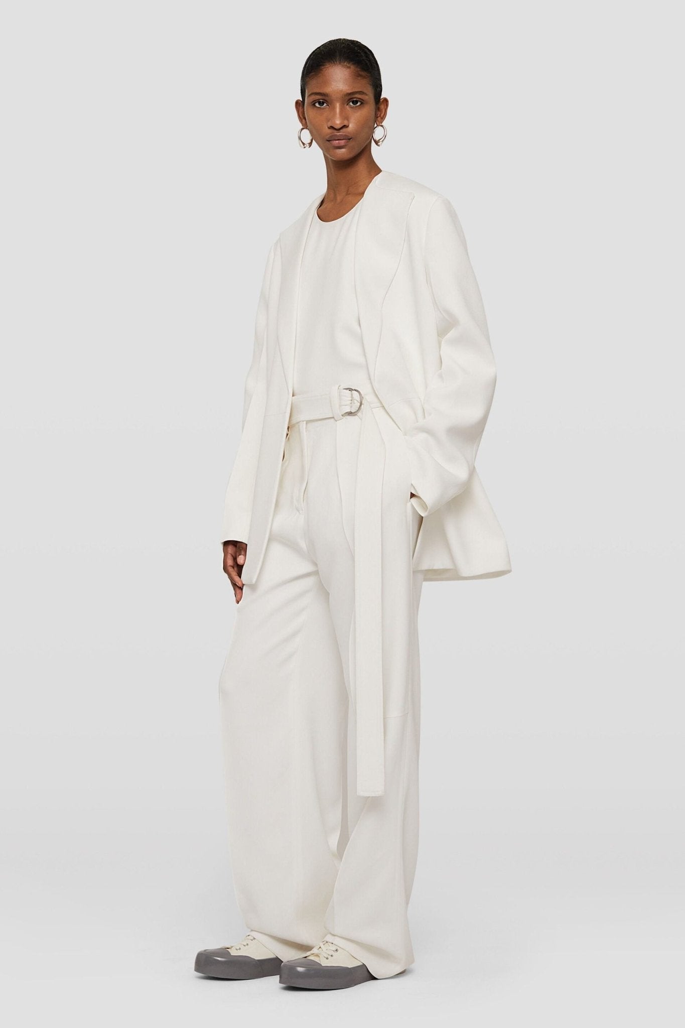 Beige Fibres Dress Pants - TIZZIL