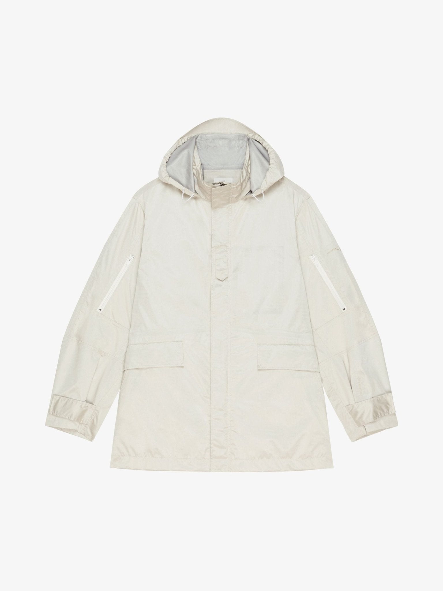 Beige Fibres Shell Jacket - TIZZIL