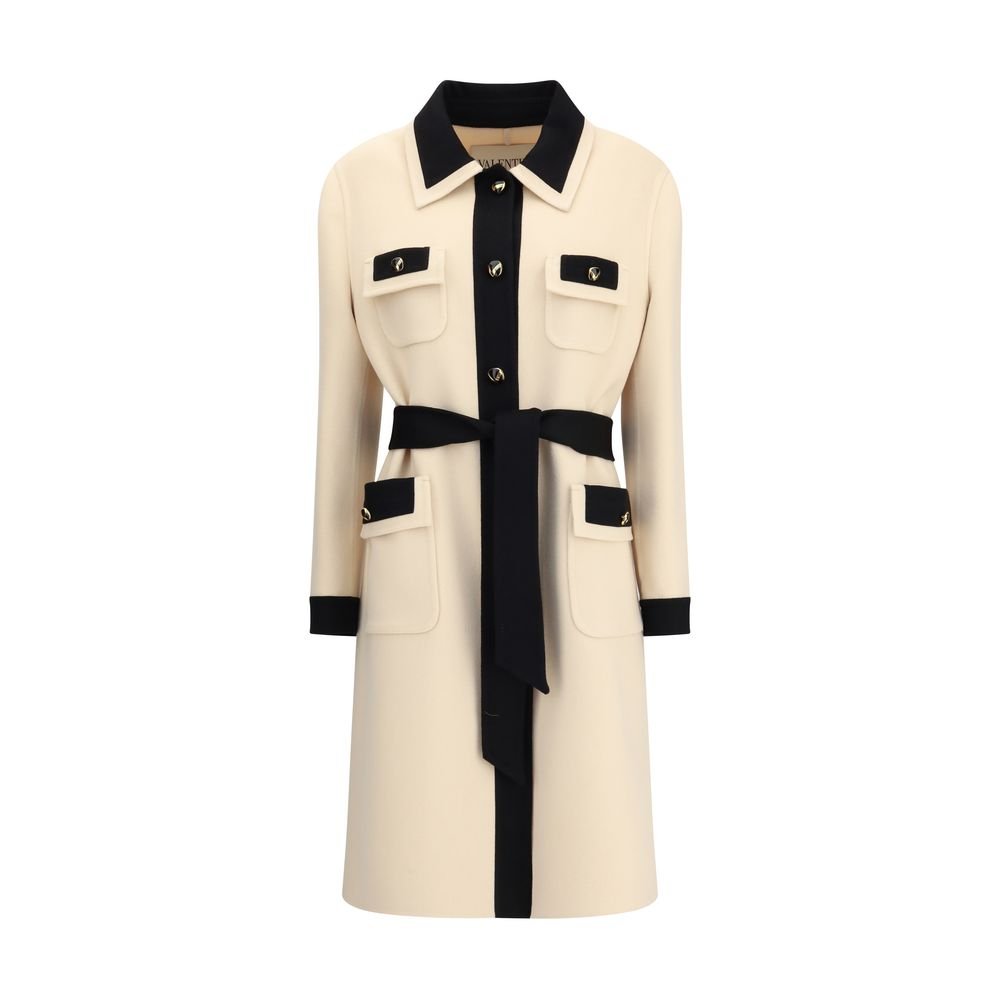 Beige Fleece Wool Coat - TIZZIL