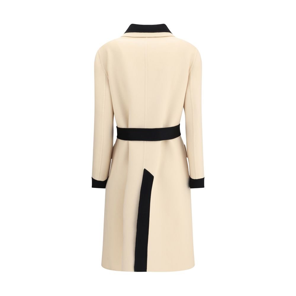 Beige Fleece Wool Coat - TIZZIL