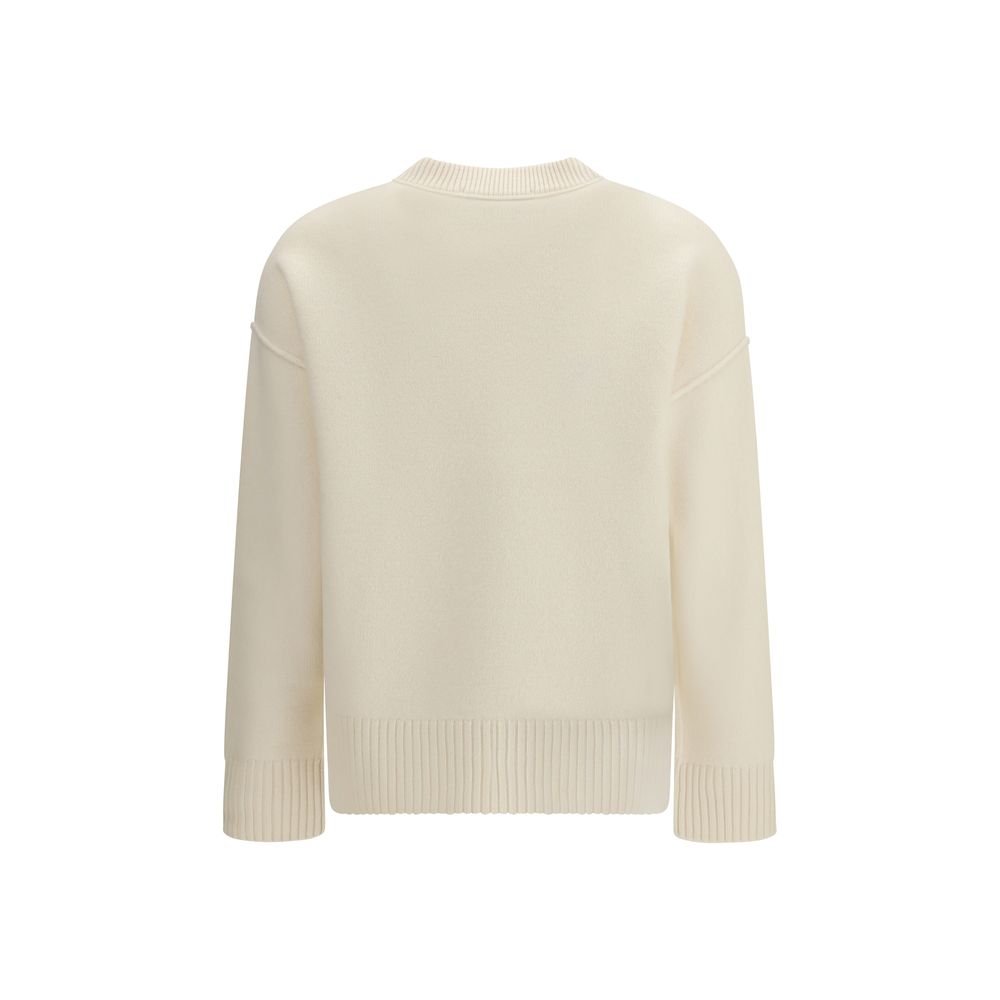 Beige Fleece Wool Sweatshirt - TIZZIL