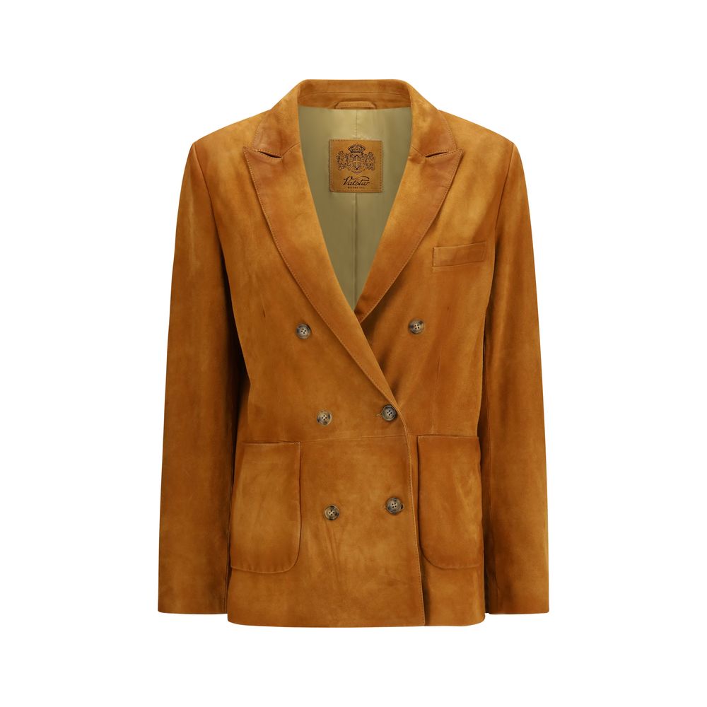 Beige Goatskin Blazer - TIZZIL