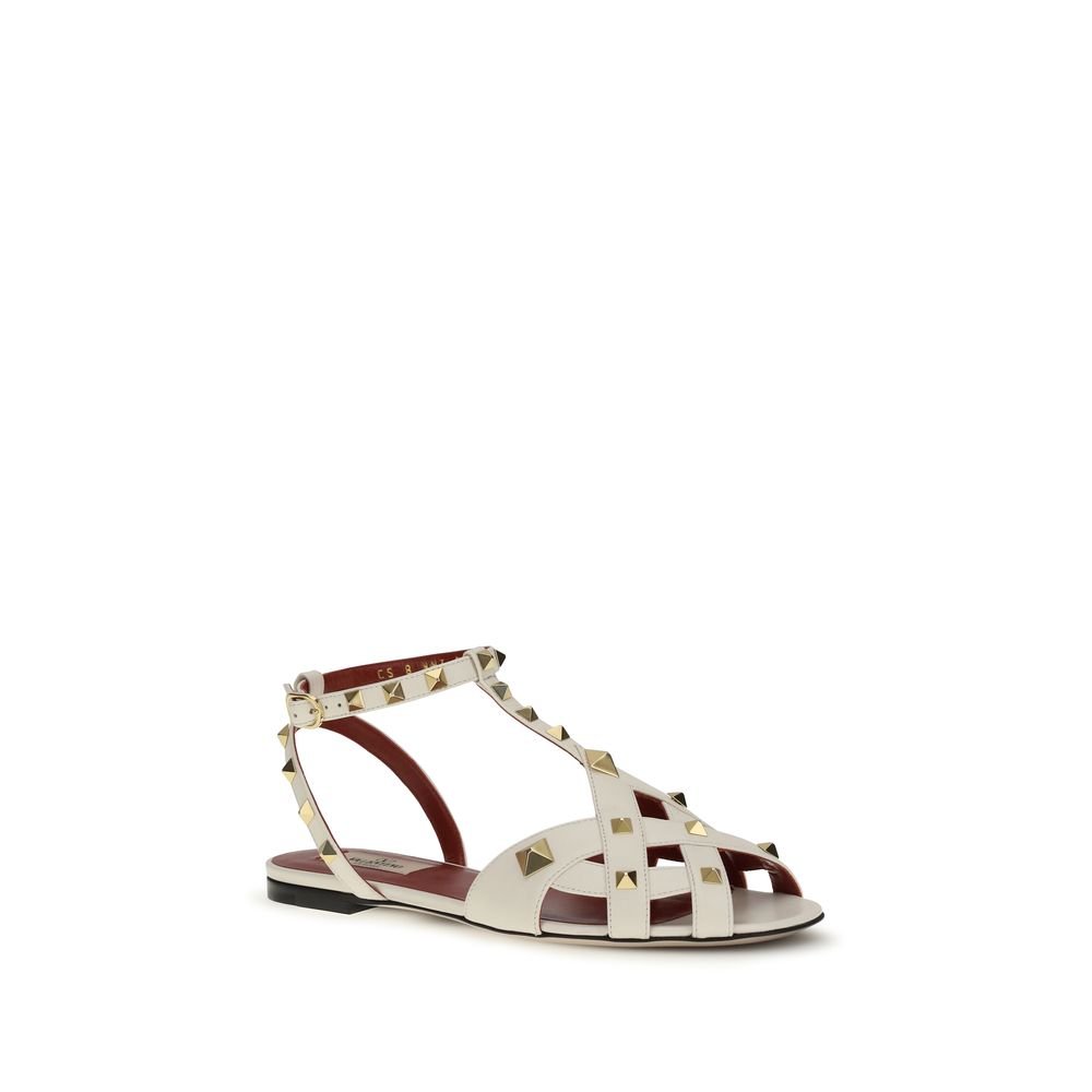 Beige Goatskin Flat Sandals - TIZZIL