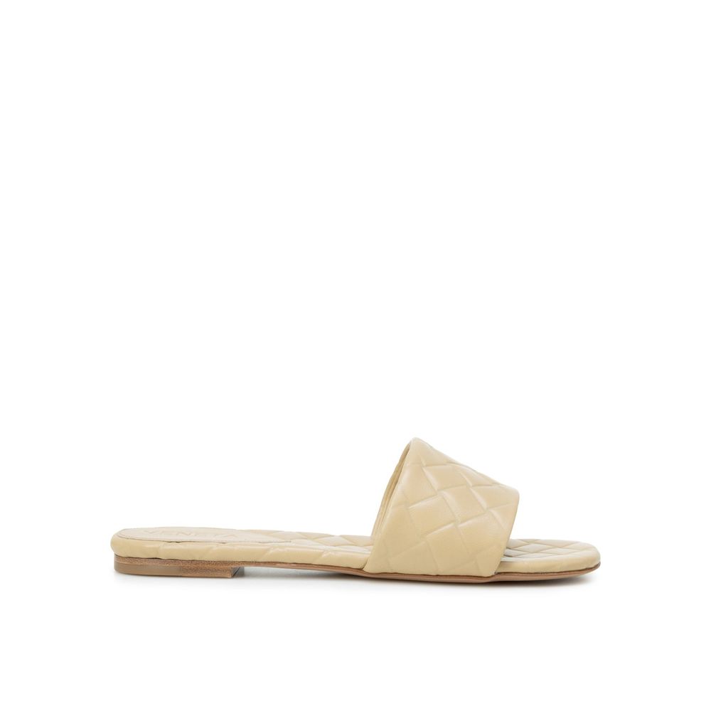 Beige Lamb Leather Sandals - TIZZIL