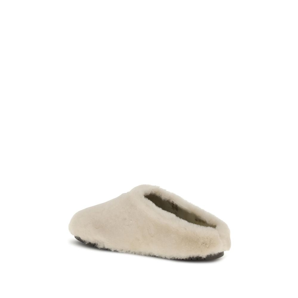 Beige Lamb Ovis Aries Aries Mules - TIZZIL
