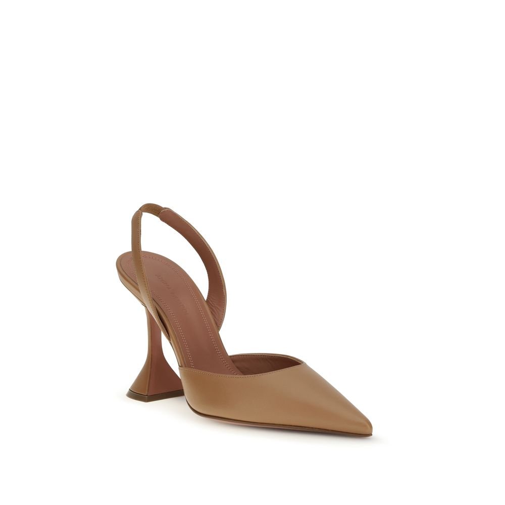 Beige Lamb Ovis Aries Aries Pumps - TIZZIL