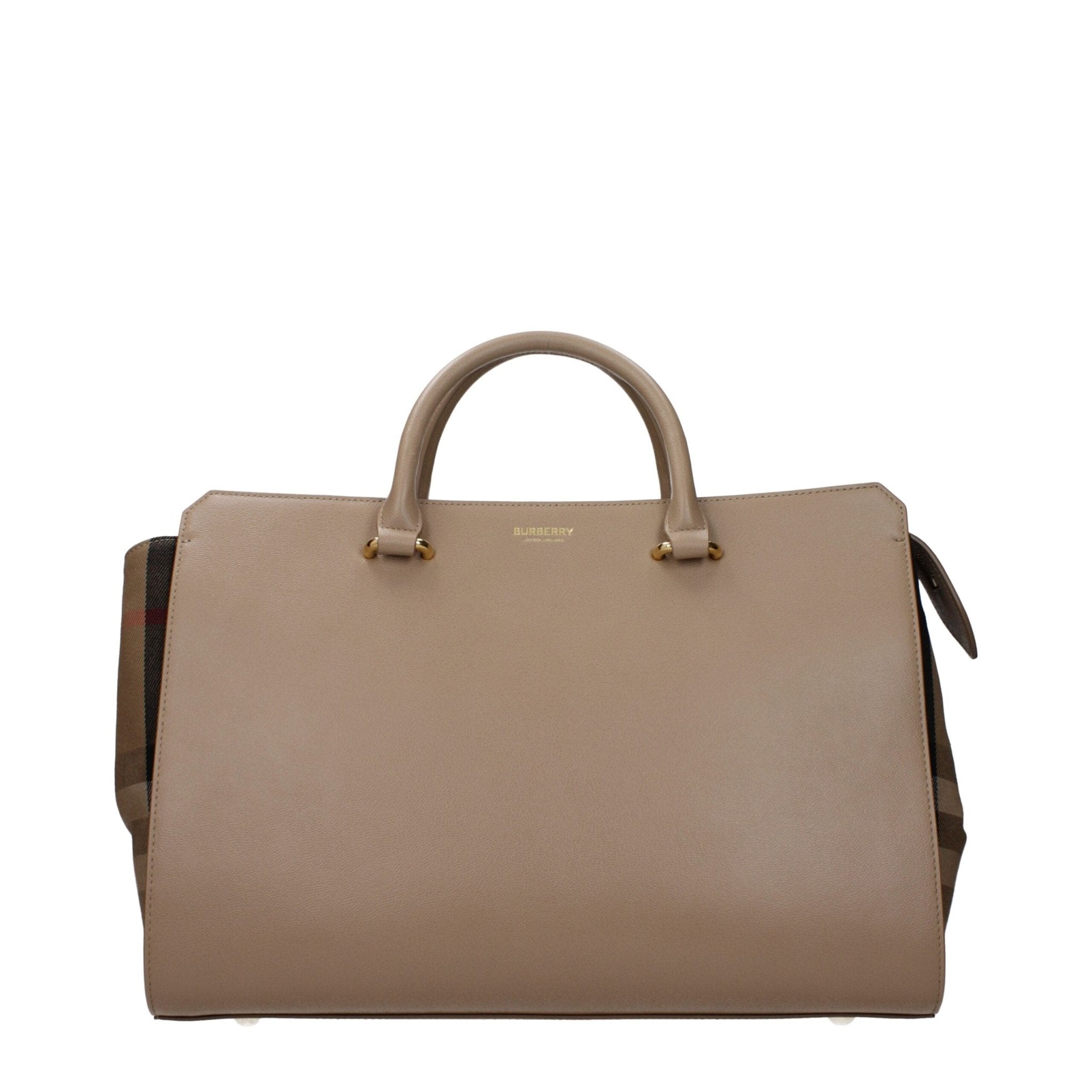 Beige Leather Handbag - TIZZIL