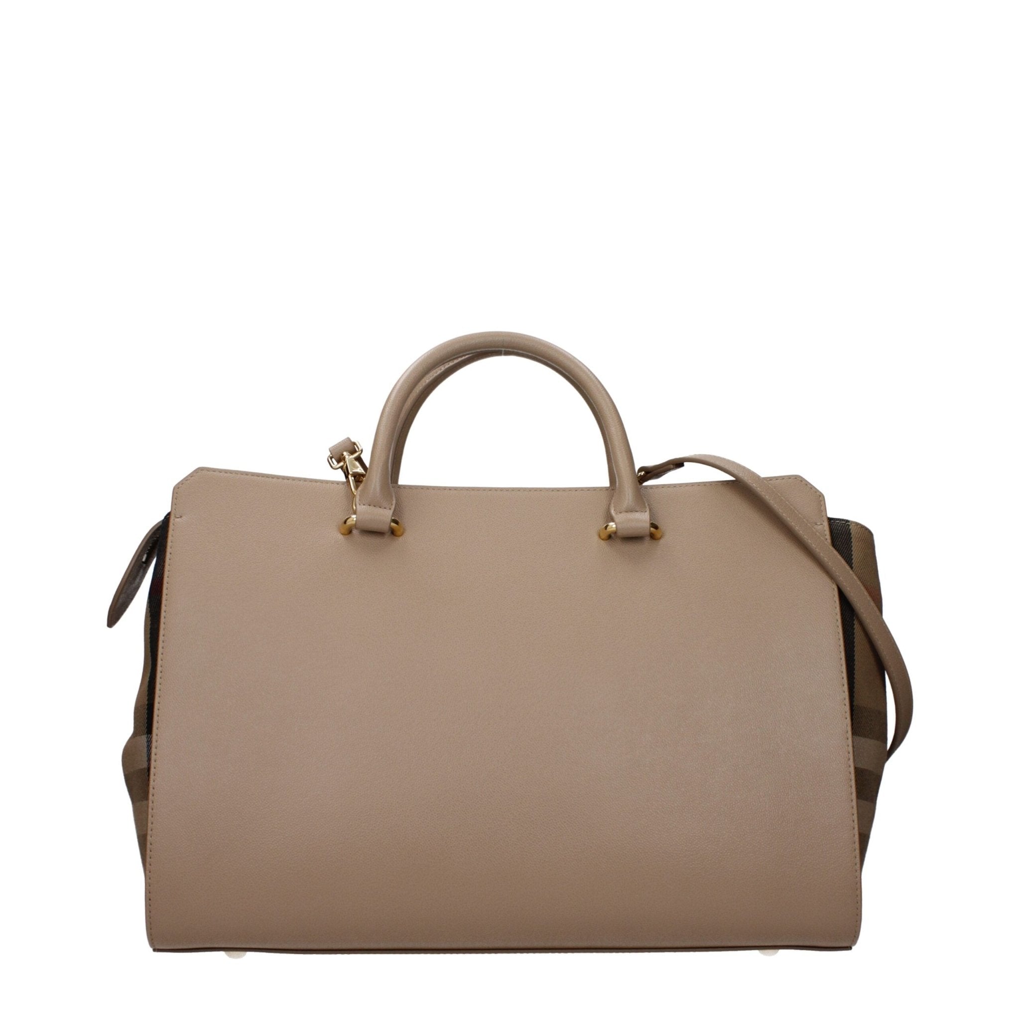 Beige Leather Handbag - TIZZIL