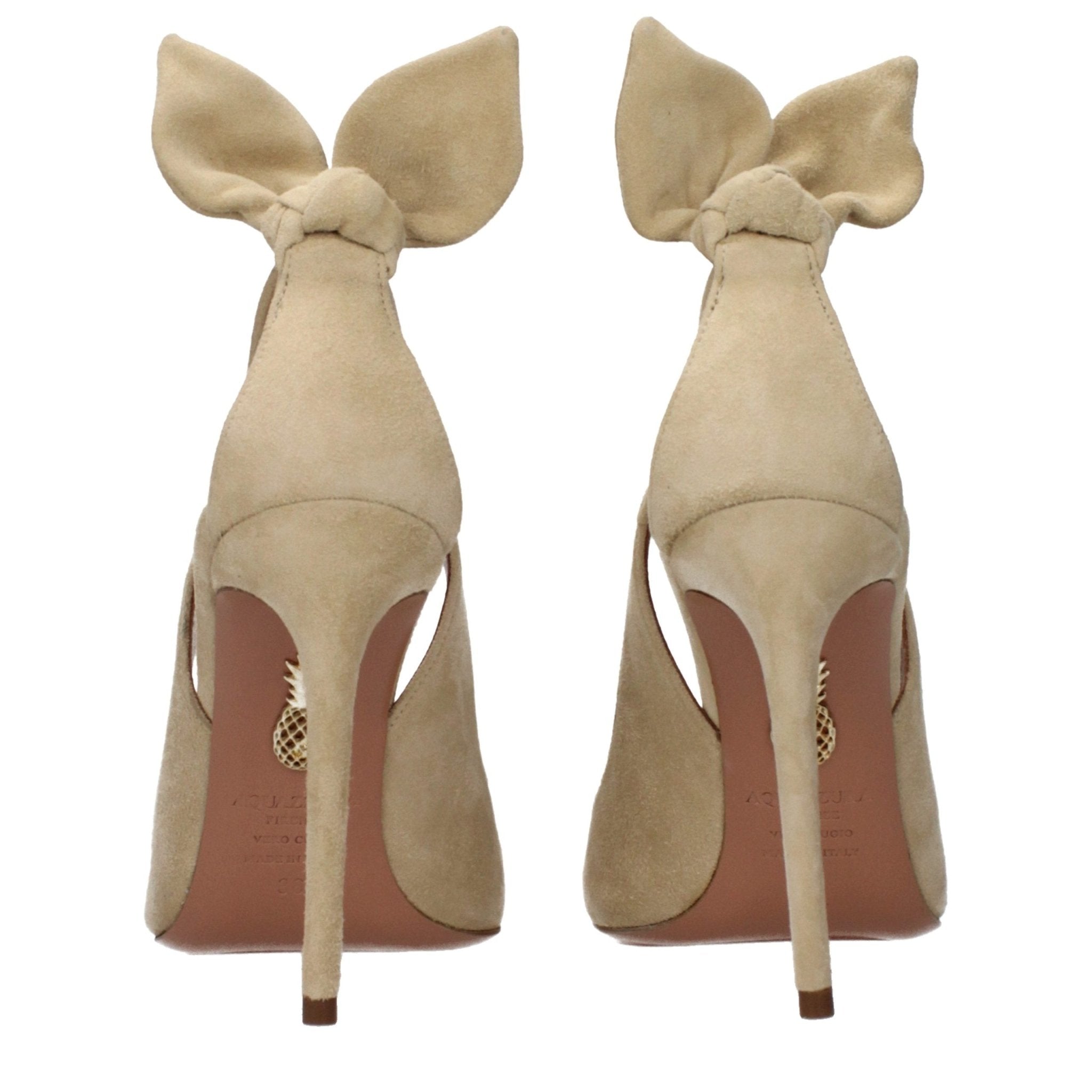Beige Leather High Heel Pumps - TIZZIL