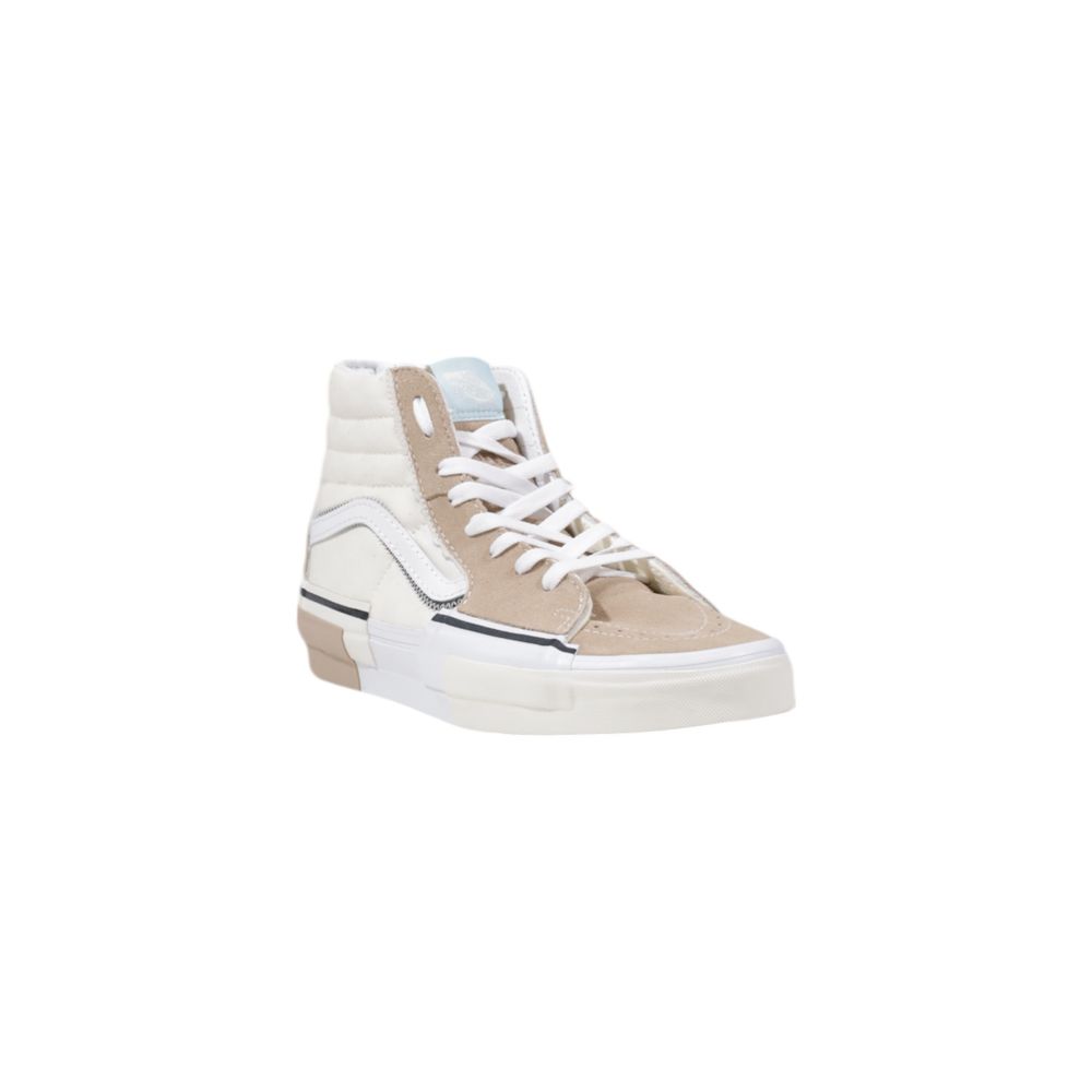Beige Leather High Top Sneakers - TIZZIL