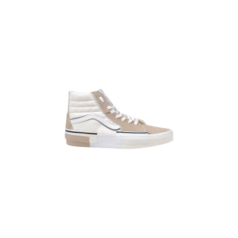 Beige Leather High Top Sneakers - TIZZIL