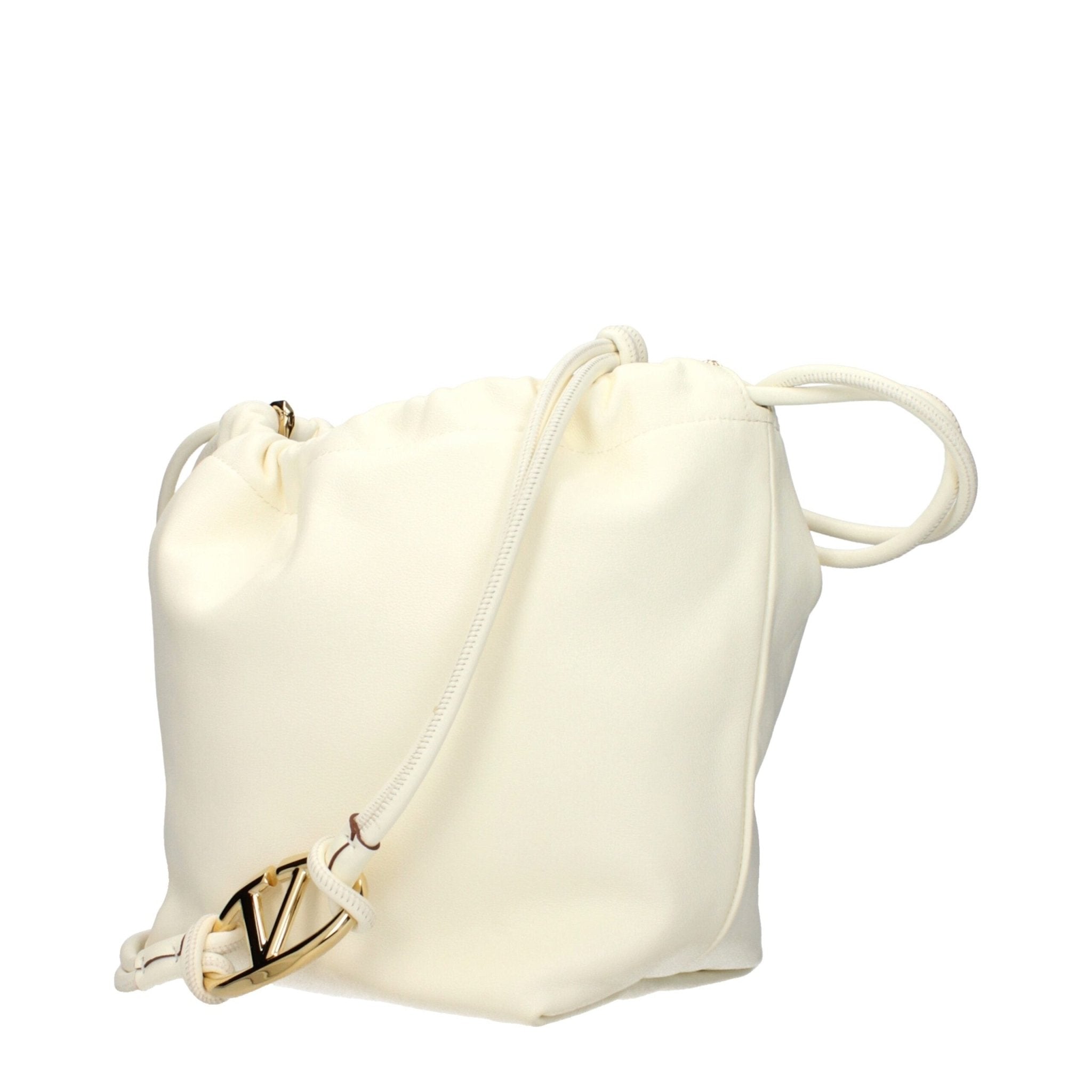 Beige Leather Shoulder Bag - TIZZIL
