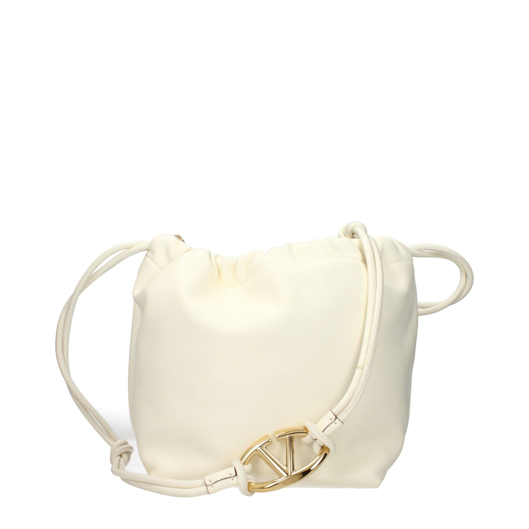 Beige Leather Shoulder Bag - TIZZIL