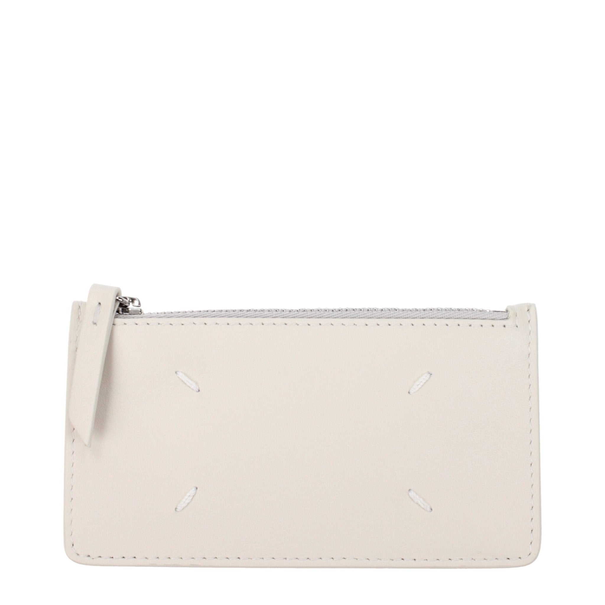 Beige Leather Wallet - TIZZIL