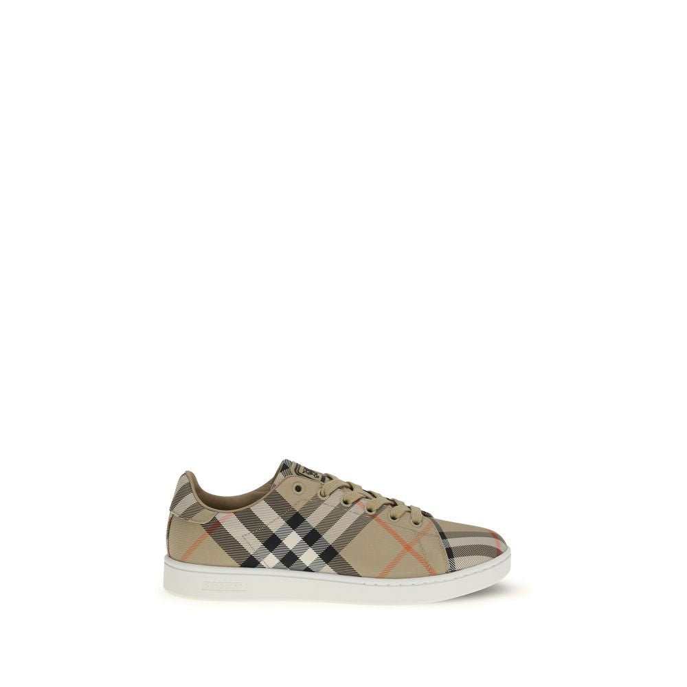 Beige Nylon Low Top Sneakers - TIZZIL