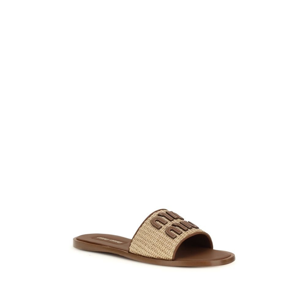 Beige Nylon Slippers - TIZZIL