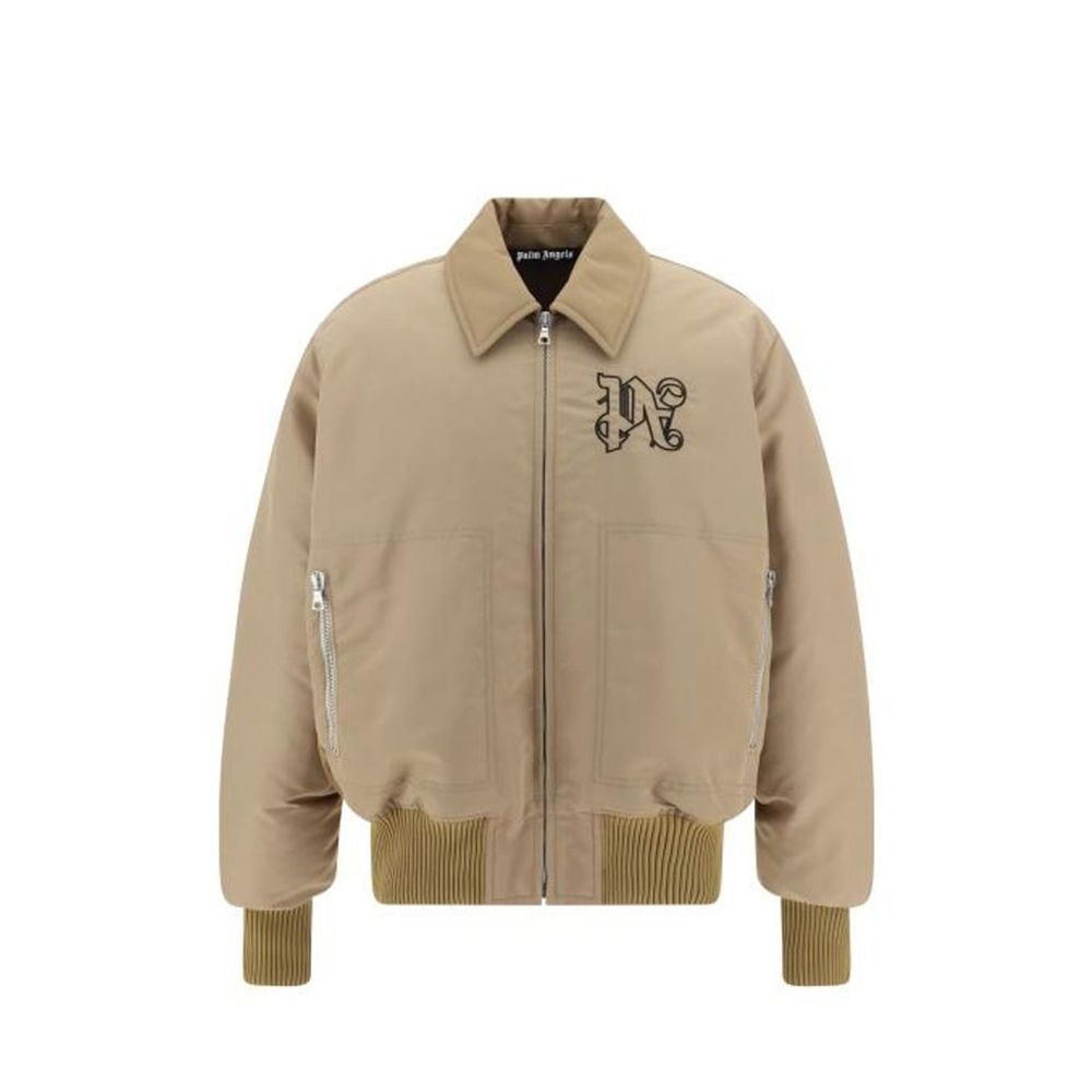 Beige Polyamide Bomber - TIZZIL