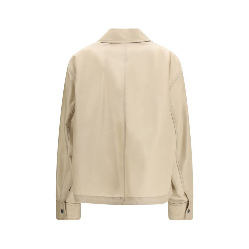 Beige Polyamide Trench Coat - TIZZIL