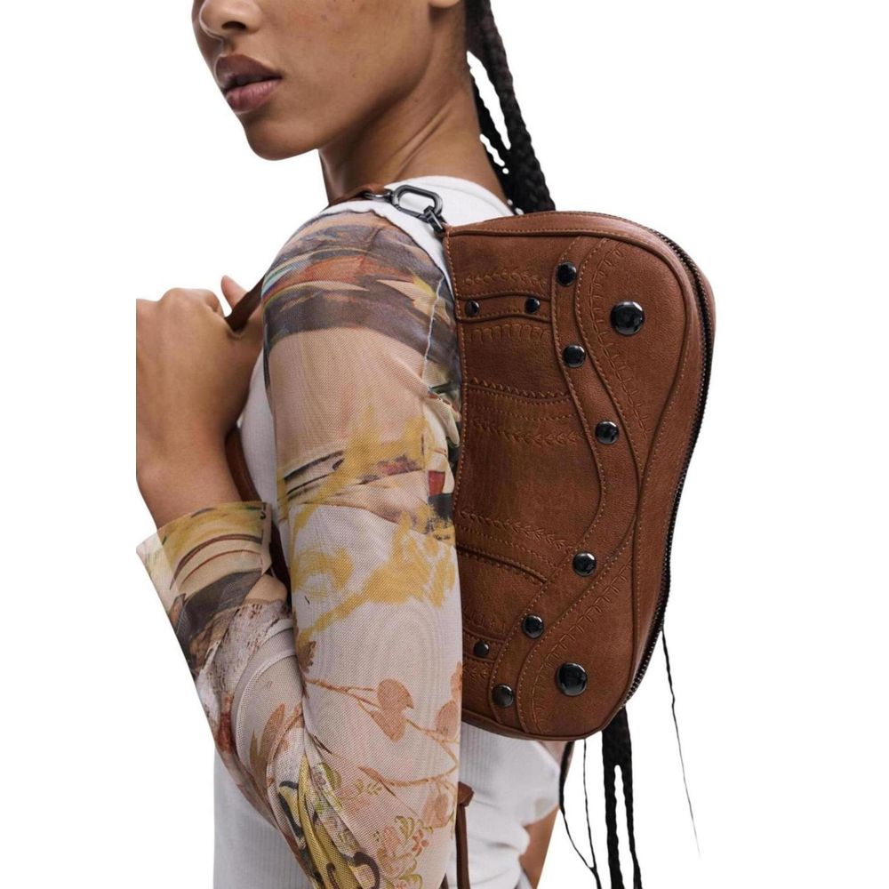 Beige Polyethylene Handbag - TIZZIL