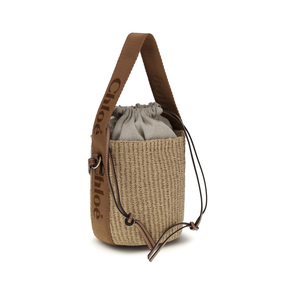 Beige Raffia Backet Bag - TIZZIL
