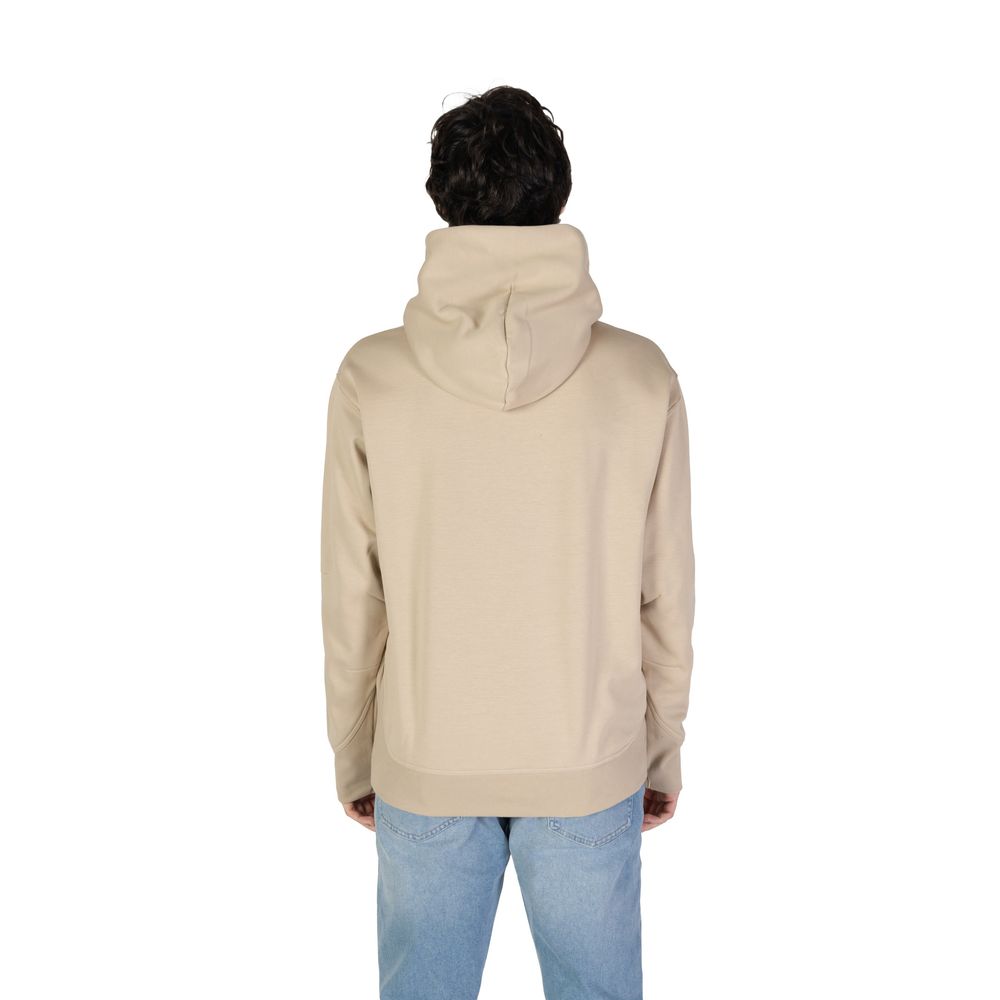 Beige Recycled Polyester Hoodie - TIZZIL