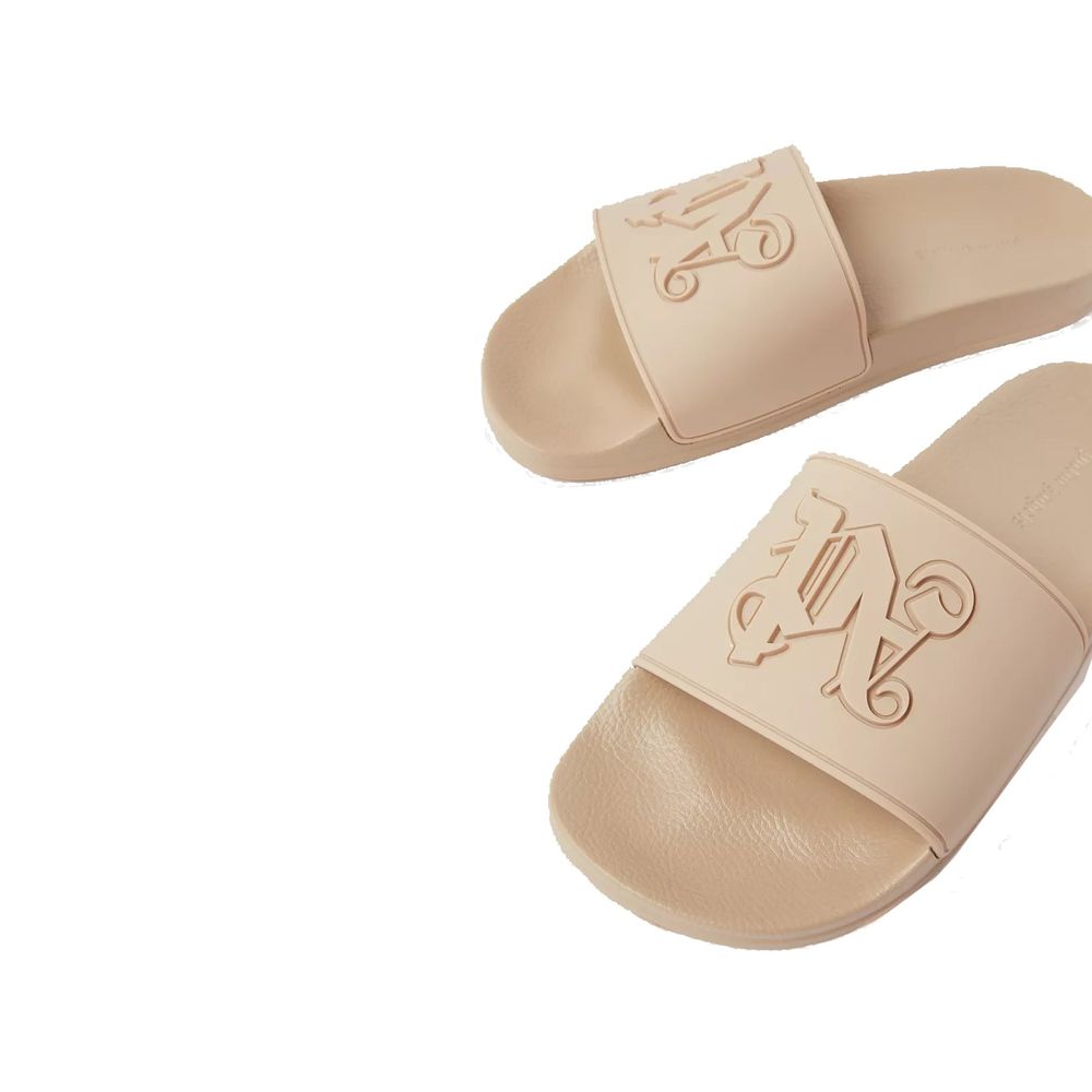 Beige Rubber Slides - TIZZIL