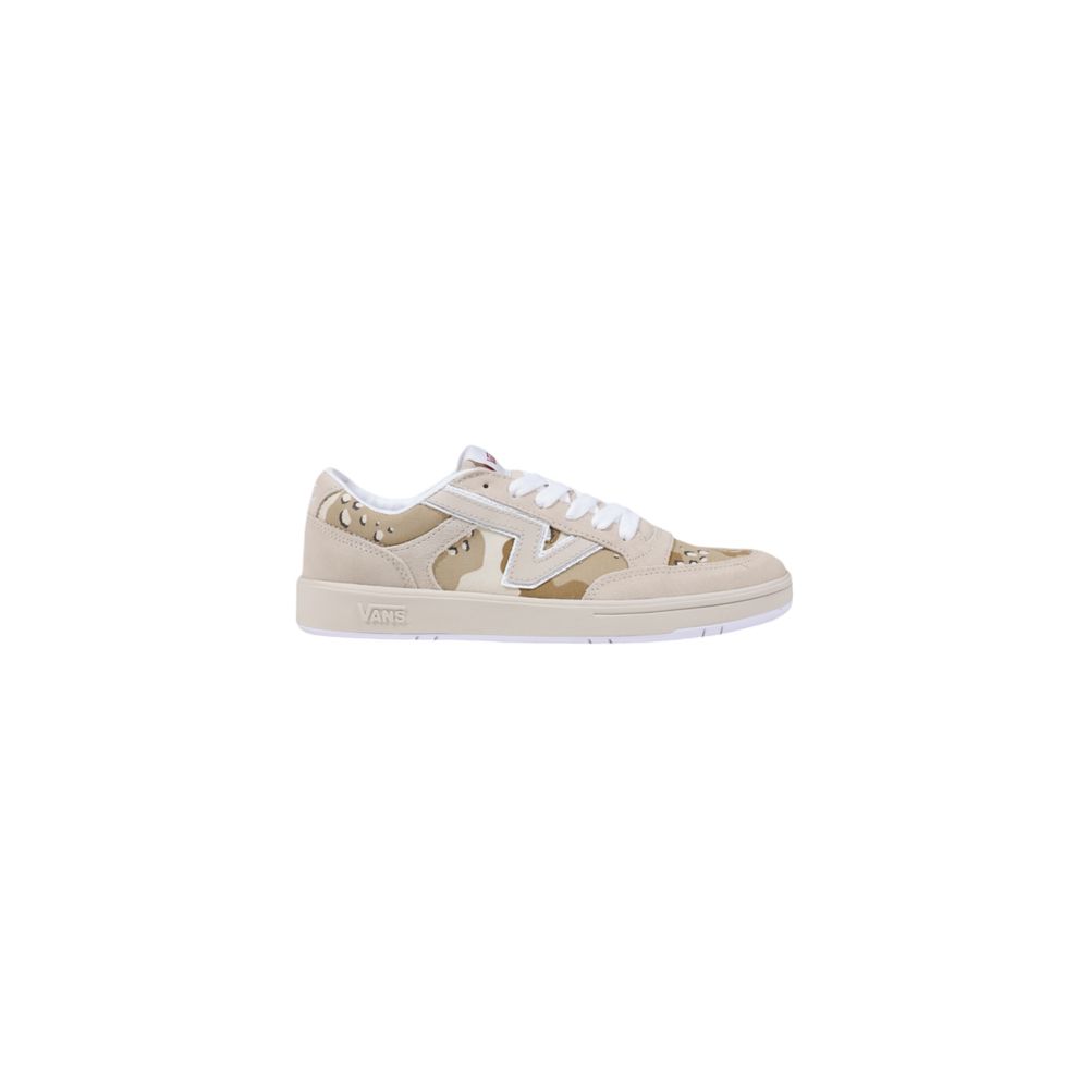 Beige Suede Leather Low Top Sneakers - TIZZIL