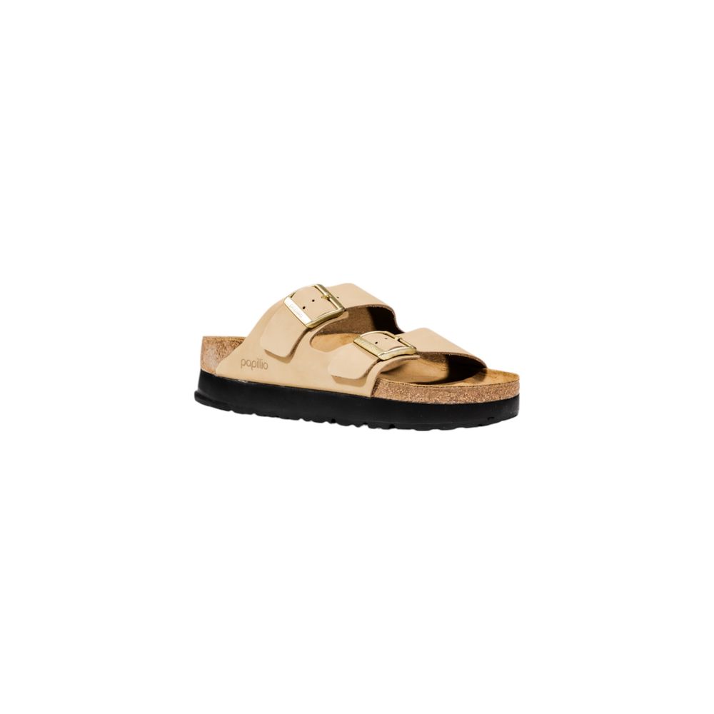 Beige Synthetic Platform Sandals - TIZZIL