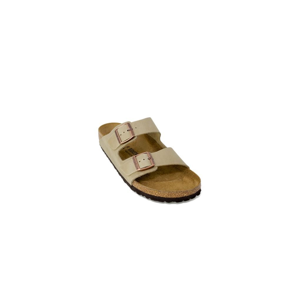 Beige Synthetic Slippers - TIZZIL