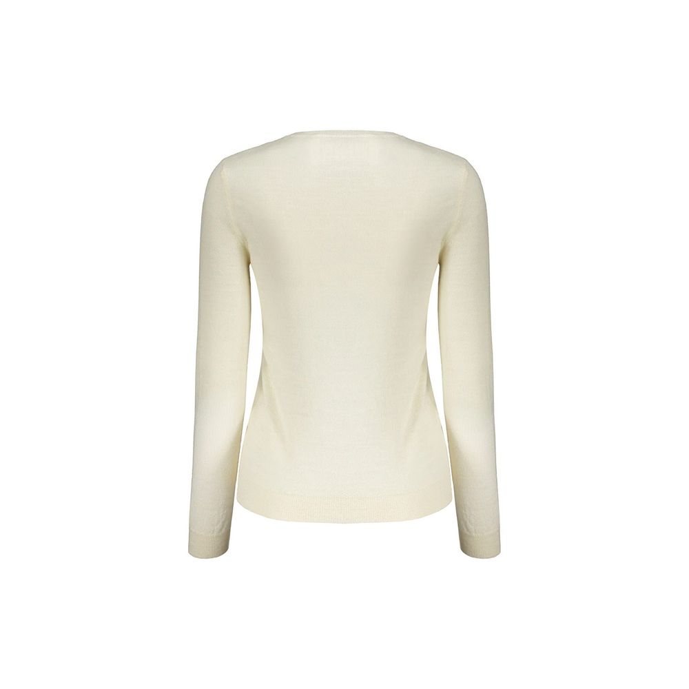Beige Virgin Wool Sweatshirt - TIZZIL