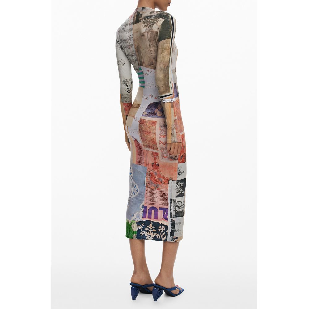 Beige Viscosa Women Dress - TIZZIL