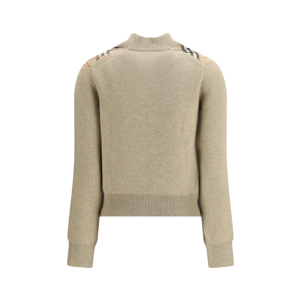 Beige Wool Cardigan - TIZZIL