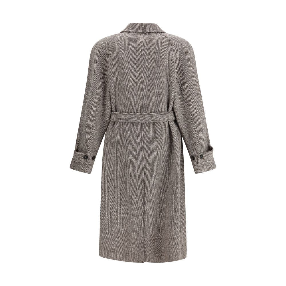 Beige Wool Coat - TIZZIL